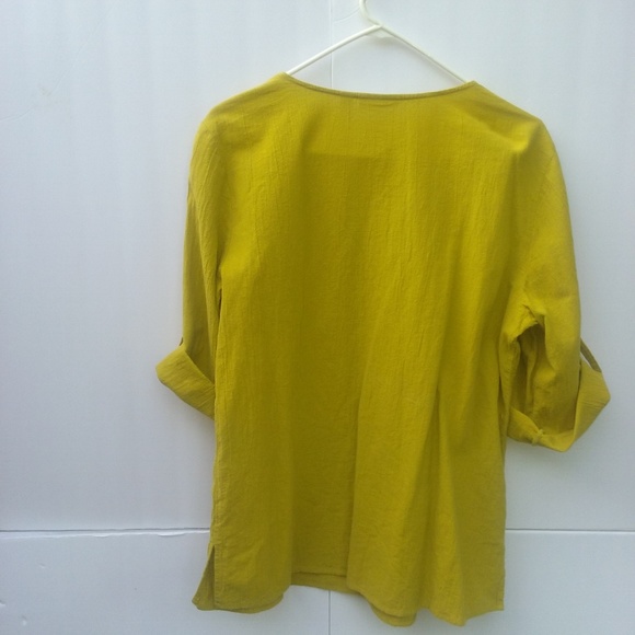 Susan Graver green embellished tunic - Picture 3 of 7